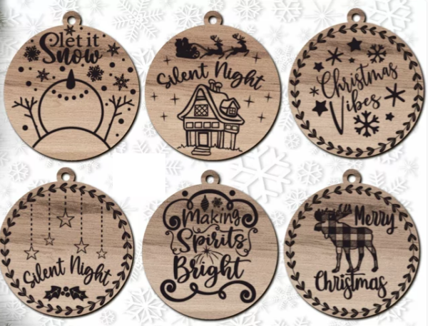 set of 6 ornaments