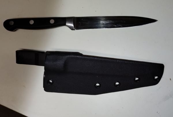 5in utility knife with sheath and belt clip