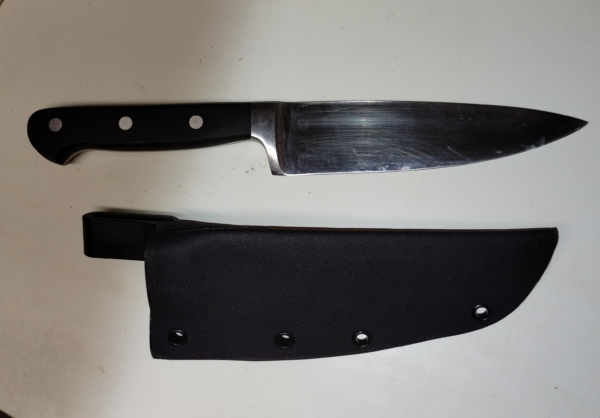 6in chefs kniffe with sheath and belt clip