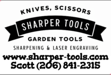 Local Knife, scissor and garden tool sharpening in Seattle.